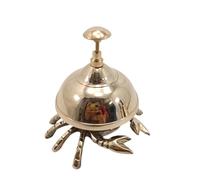 Victorian Style Vintage Classic Solid Brass Crab Front Office Reception Desk Bell, Embossed Call Bell, Desk Office Bell for Hotel, Office, Receptions, Decorations & Service Counter