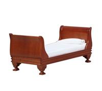 Victorian Styles Miniature Single Bed 1/12 Scale Scene Display Furniture for Dollhouses Bedroom with Realistic Detailed Dollhouses Scene Display Bed
