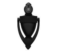 Victorian Urn Door Knocker with Door Viewer, Elegant Black Front Door Hardware, Classic Design for Home Entrance, Perfect for Enhancing Curb Appeal and Improving Visitor Security