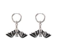 Victorian Vampire Bat Dangle Earrings Something Different Black One Size