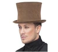 Victorian Vampire Deluxe Brown Top Hat