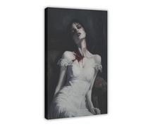 Victorian Vampire Gothic Canvas Poster Bedroom Decor Landscape Office Room Decor Gift 24x36inch(60x90cm)