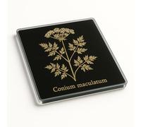 Victorian Venom Acrylic Coaster Gift - Dark Academia Poison Plant Design Elegant Home Decor
