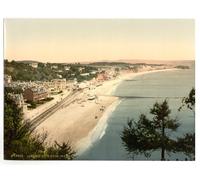 Victorian View from Lea Mount, Dawlish, Devon, England, Large A3 size 41 by 28 cm Canvas Textured Fine Art Paper Photo Print