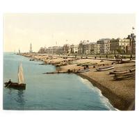 Victorian View from the Pier N.W., Herne Bay, Kent, England, Large A3 size 41 by 28 cm Canvas Textured Fine Art Paper Photo Print