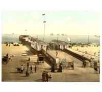 Victorian View of Britannia Pier, Great Yarmouth, Norfolk, England, Large A3 size 41 by 28 cm Canvas Textured Fine Art Paper Photo Print