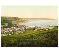 Victorian View of Glenarm, County Antrim, Ireland, Large A3 size 41 by 28 cm Canvas Textured Fine Art Paper Photo Print