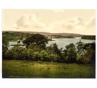 Victorian View of Upper Lough Erne, County Fermanagh, Ireland, Large A3 size 41 by 28 cm Canvas Textured Fine Art Paper Photo Print