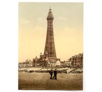 Victorian View of Vintage Blackpool Tower Poster A3 size 16 x 11 inch Poster Print