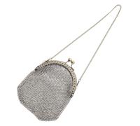 Victorian Vintage Metal Mesh Coin Purse with Shoulder Chain for Parties | Stainless Steel, Compact Storage for Transit Cards and Keys, Easy Access