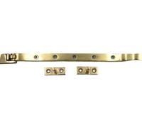 Victorian Window Casement Stay, 254mm, Chrome Plated, Corrosion Resistant, Locking Pins (Polished Brass)