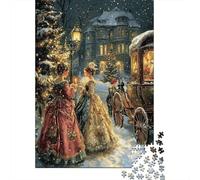 Victorian Winter Night Jigsaw Puzzle for Adults 1000 Piece Jigsaw Puzzle Snow Scenery Relaxing Gift Home Decor 70x50cm/1000pcs