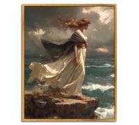 Victorian Woman Artwork Dark Academia Prints Moody Victorian Posters French Woman Painting Vintage Women Prints Antique Aesthetic Pictures Elegant Lady Wall Art Abstract Seacoast Painting 8x10inch