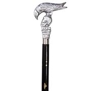 Victorian Wooden Walking Stick Brass Raven Handle, Antique Style Vintage Design, Two-Fold Cane, Handcrafted Wooden Shaft, Unique Collector’s Cane, Elegant Walking Stick for Men & Women