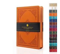 VICTORIA'S JOURNALS Mini Notebook Pocket Vintage Embossing Journal Hard Cover Lined Old Looking Travel Diary Gilded Edge Ribbon Bookmark, 6.5'' x 4.7'',B6