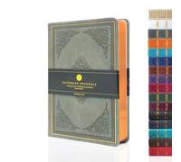 VICTORIA'S JOURNALS Vintage Journal Faux Leather Gilded Edge Hardcover