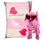 Victoria's Secret 2025 Valentine’s Collection Dog Mini Plush & Sherpa Throw Blanket (Blanket & Dog Plush)
