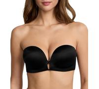 Victoria's Secret Bombshell Push Up Strapless Bra, Add 2 Cup Sizes (32A-38C), Black, 32B
