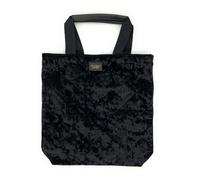 Victoria's Secret Crushed Velvet Black Tote Bag Purse, Medium, Black, M