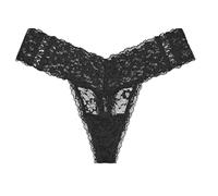 Victoria's Secret Lace-Up Thong Panty Color Black New