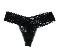 Victoria's Secret Lacie Thong Panty, Black, M