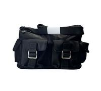 Victoria's Secret PINK Nylon Cargo Shoulder Bag for Women - Crossbody with Adjustable Strap & Multiple Pockets, Black, Shoulder Bag