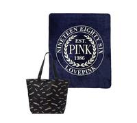Victoria's Secret Pink Weekender Tote Bag/Cozy Plush Blanket Multicolor New, Multicolor, Blanket 50"X60" Tote L 16" X W 22"