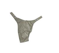 Victoria's Secret Rhinestone Scattered Shine Strap Brazilian Panty Color Beige New, Beige/Sandstone, L