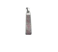 Victoria's Secret Rhinestone Wristlet Strap Keychain Gray Silver Pink New