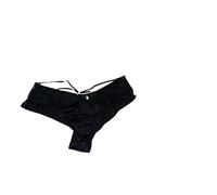 Victoria's Secret Strappy Lace Cheeky Panty/Underwear Color Black New, Pure Black, L