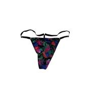 Victoria's Secret V-Hardware V-String Panty - Adjustable Tropical Floral Print Lingerie New