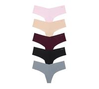 Victoria's Secret Women's 7-pack No-show Thong Panties Pink No Show Thong Pack (pack of 1)