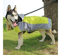 VICTORIE Dog Rain Jacket Waterproof Windproof Raincoat Snow Jacket Winter Warm Reflective for Hiking Walking Travelling Hunting Outdoor Green S