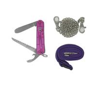 Victorinox Midnite Manager Swiss Army Knife, Small, Multi Tool, 10 Functions, LED, Scissors, Blue Transparent