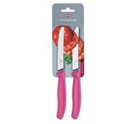 Victorinox 2 Piece Serrated Tomato/Utility Knife (Blister Pack) 11cm - Pink
