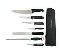 Victorinox 21.5cm Chef Knife with Hygiplas & Vogue 7-Piece Knife Set