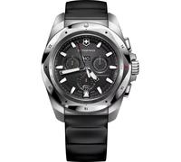 Victorinox Men’s Watch I.N.O.X. Chrono Ø 43 mm, Swiss Made, Analogue Quartz, Water-Resistant up to 200 m, Rubber Strap, Black