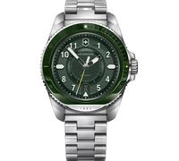 Victorinox Men’s Watch Journey 1884, Ø 43 mm, Swiss Made, Automatic, Water-Resistant up to 200 m, Sapphire Glass, Stainless Steel Strap, Green/Silver