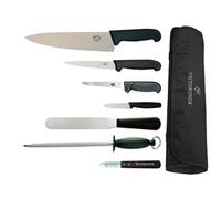 Victorinox 25cm Chef Knife with Hygiplas & Vogue Knife 7-Piece Set