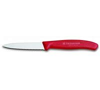 Victorinox 3.25 Inch Swiss Classic Paring Knife with Serrated Edge, Spear Point, Red
