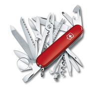 Victorinox Swiss Champ Swiss Army Knife, Medium, Multi Tool, 33 Functions, Blade, Scissors, Red
