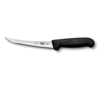 Victorinox 5660315 Fibrox Boning Knife Narrow Curved 15cm Stainless Steel Blade, Black