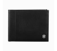 Victorinox Altius Alox Slim Bi-Fold Wallet, Leather Wallet with RFID Protection, Women/Men, Purse with 6 Card Slots, 1 Bank Note Compartment, Black