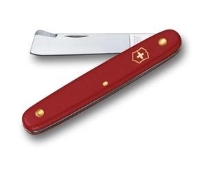 Victorinox, Budding knife combi, Swiss Army Pocket Knife, Small, Garden, Multi Tool, Blade, straight, Bark lifter, Red