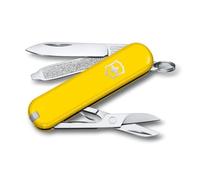 Victorinox Classic SD Mini Swiss Army Knife, Camping Pocket Knives, 7 Functions, Blade, Keyring