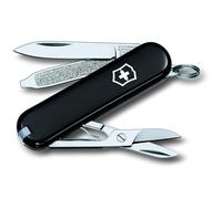 Victorinox Classic SD Swiss Army Knife, Small, Multi Tool, 7 Functions, Scissors, Nail File, Black