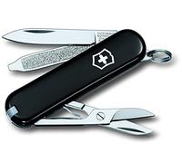 Victorinox Classic SD Swiss Army Knife, Small, Multi Tool, 7 Functions, Scissors, Nail File, Black