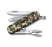 Victorinox Classic SD Swiss Army Knife, Small, Multi Tool, 7 Functions, Scissors, Nail File, Camouflage