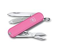 Victorinox Classic SD Swiss Army Knife, Small, Multi Tool, 7 Functions, Scissors, Nail File, Pink