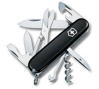 Victorinox Climber Swiss Army Knife, Medium Multitool, 14 Functions, Black | Pocket knife with scissors and multipurpose hook for hiking and climbing. 91 mm, durable ABS scales, Swiss Made